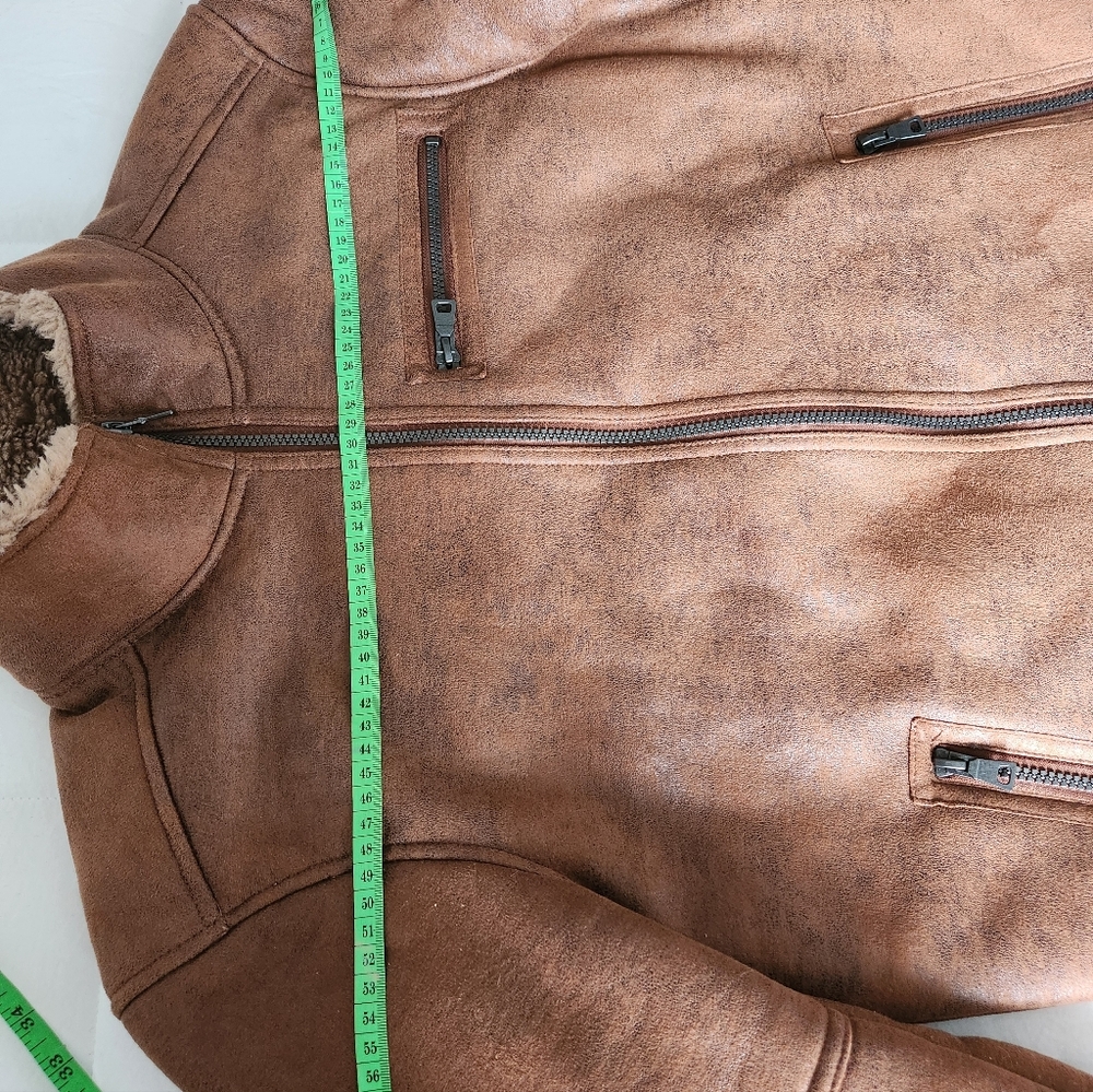 Johnston & Murphy Tan Faux Shearling Jacket - Picture 13 of 14